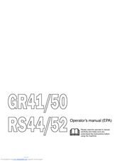 Jonsered GR41/50 Operator's Manual