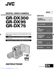 JVC GR-DX100 Instructions Manual