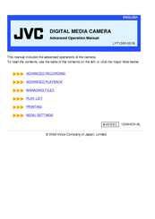 JVC Digital Media Camera LYT1366-001B Advanced Operation Manual