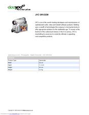 JVC GR-D239 Datasheet