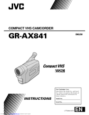 JVC GR-AX841U Instructions Manual