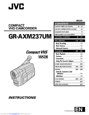 JVC GR-AXM237UM Instructions Manual