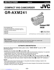 JVC GR-AXM241 Instructions Manual