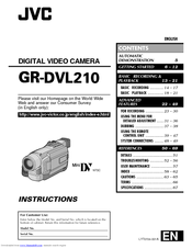 JVC GR-DVL210 Instructions Manual