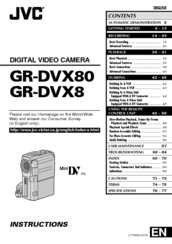 JVC GR-DVX80 Instructions Manual