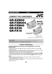 JVC GR-SXM50 Instructions Manual