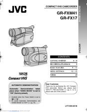 JVC GR-FX17EY Instructions Manual