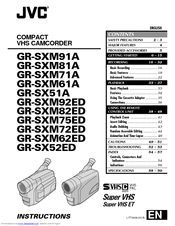 JVC GR-SXM82ED Instructions Manual