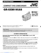 JVC GR-SXM195AS Instructions Manual