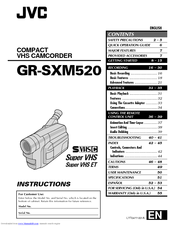 JVC GR-SXM520UC Instructions Manual
