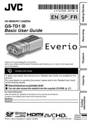 JVC Everio GS-TD1U User Manual
