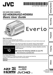 JVC GZ HD5 - Everio Camcorder - 1080i Basic User's Manual
