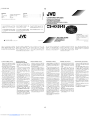 Jvc CS-HX6845 Instructions