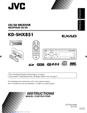 JVC KD-SHX851E Instructions Manual