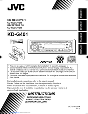 JVC KD-G401 Instructions Manual