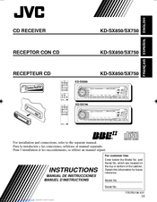 JVC KD-SX750J Instructions Manual