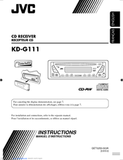 JVC KD-G111EE Instructions Manual