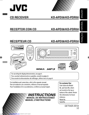 JVC KD PDR50 - Radio / CD Instructions Manual