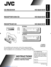 JVC KD-S570 Instructions Manual
