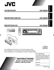 JVC KD-SX650J Instructions Manual