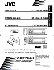 JVC KD-SX940 Instructions Manual