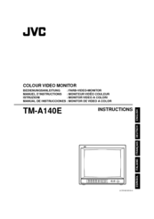 JVC Colour Video Monitor TM-A140E Instructions Manual