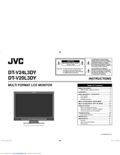 JVC DT-V20L3DY - VȲitǠSeries Studio Monitor Instructions Manual