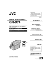 JVC GR-D74U Instructions Manual