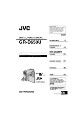 JVC D650US - GR Camcorder - 1.33 MP Instructions Manual