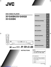 JVC XV-S40BKEN Instructions Manual