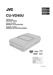 JVC CUVD40 - HD Everio SHARE STATION DVD Recorder Instructions Manual
