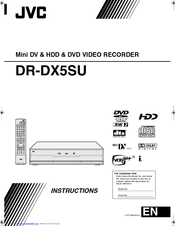 JVC DR-DX5SEL Instructions Manual