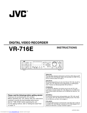 JVC VR-716E Instructions Manual