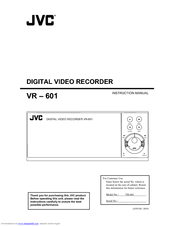 JVC VR 601 Instruction Manual