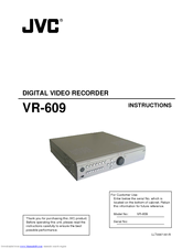 JVC VR-609U - 9 Channel Digital Video Recorder Instructions Manual