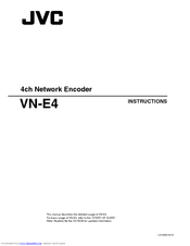 JVC 4ch Network Encoder VN-E4 Instructions Manual