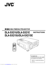 JVC DLA-SX21U, DLA-SX21E, DLA-SX21SU, DLA-SX21SE Instructions Manual