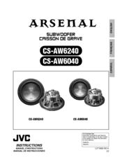 JVC AW6240 - Arsenal Car Subwoofer Driver Instructions Manual
