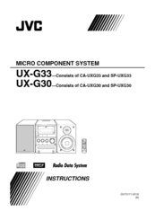 JVC CA-UXG30 Instructions Manual