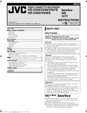 JVC HR-V205 Instruction Manual