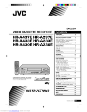 JVC HR-A437E Instructions Manual