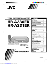 JVC HR-A231EK Instructions Manual
