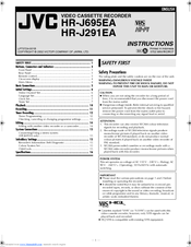 JVC HR-J291EA Instructions Manual