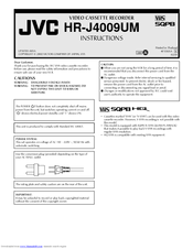 JVC HR-J4009UM Instructions Manual