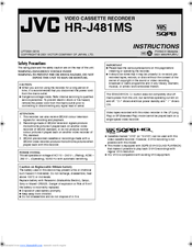 JVC LPT0591-001A Instructions Manual