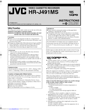 JVC HR-J491MS/S Instructions Manual