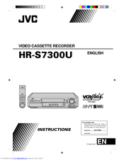 JVC HR-S7300U Instructions Manual