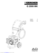 Kärcher G 2000 MK Operator's Manual