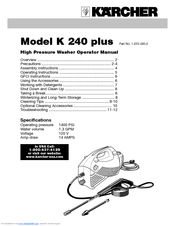 Kärcher K 240 plus Operator's Manual
