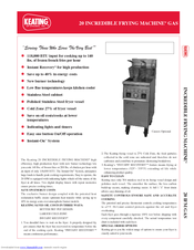 Keating Of Chicago Incredible Frying Machine 20 IFM Specification Sheet